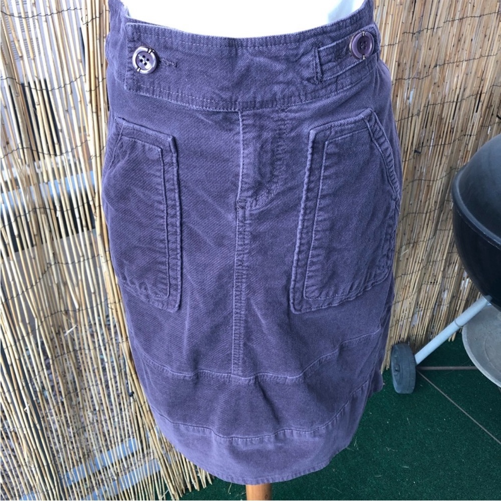 Anthropologie idra fall purple plum corduroy skirt size 4